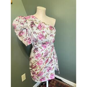 Michael Costello X Revolve Off Shoulder Floral Dress. Sz Small.